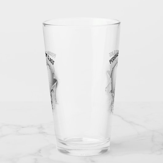 Torn Volleyball (gepersonaliseerd) Glas (Links)