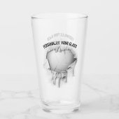Torn Volleyball (gepersonaliseerd) Glas (Voorkant)