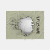 Torn Volleyball Personalized White Fleece Blanket Deken (Voorkant (Horizontaal))