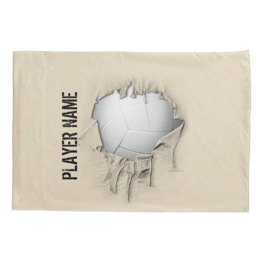 Torn Volleyball Persoonlijke Witte Pillowcase Kussensloop (Achterkant)