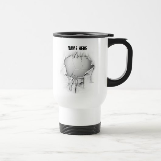 Torn Volleyball Travel Mug Reisbeker (Rechts)