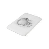 Torn Volleyball White Bath Mat (Gekanteld)