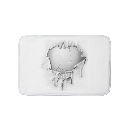 Torn Volleyball White Bath Mat (Voorkant)