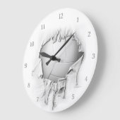 Torn Volleyball White Wall klok (Hoek)