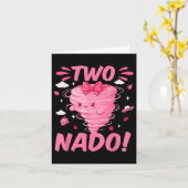 Tornado 2 jaar oude meisje verjaardag twee Nado 2e Kaart (Gele Bloem)