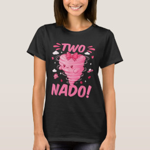 Tornado 2 jaar oude meisje verjaardag twee Nado 2e T-shirt