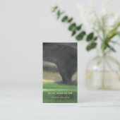 Tornado Aangepaste QR-code Scannable Weer Chaser B Visitekaartje (Staand voorkant)