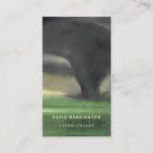Tornado Aangepaste QR-code Scannable Weer Chaser B Visitekaartje (Voorkant)