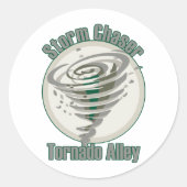 Tornado Alley Ronde Sticker (Voorkant)