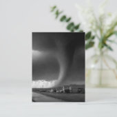 Tornado B&W Briefkaart (Staand voorkant)