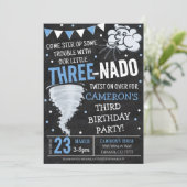 Tornado Birthday Party Invitation Kaart (Staand voorkant)