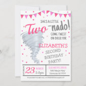Tornado Birthday Party Invitation Kaart (Voorkant)