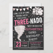 Tornado Birthday Party Invitation Kaart (Voorkant)