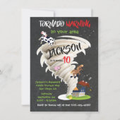 Tornado Birthday Party Invitation Kaart (Voorkant)