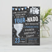 Tornado Birthday Party Invitation Kaart (Staand voorkant)