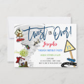 Tornado Birthday Party Invitation Kaart (Voorkant)