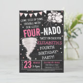 Tornado Birthday Party Invitation Kaart (Staand voorkant)