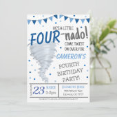 Tornado Birthday Party Invitation Kaart (Staand voorkant)