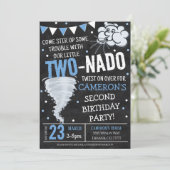Tornado Birthday Party Invitation Kaart (Staand voorkant)