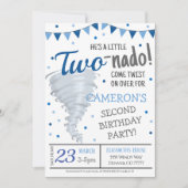 Tornado Birthday Party Invitation Kaart (Voorkant)