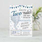 Tornado Birthday Party Invitation Kaart (Staand voorkant)