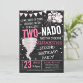 Tornado Birthday Party Invitation Kaart (Staand voorkant)