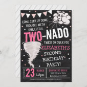 Tornado Birthday Party Invitation Kaart (Voorkant / Achterkant)
