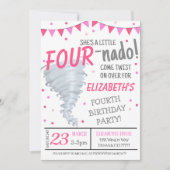 Tornado Birthday Party Invitation Kaart (Voorkant)