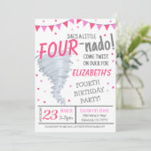 Tornado Birthday Party Invitation Kaart (Staand voorkant)
