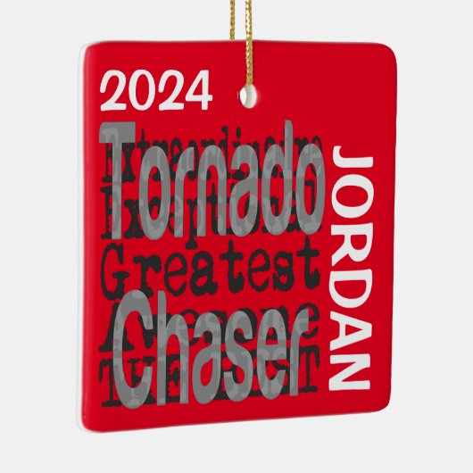 Tornado Chaser Buitengewone Aangepaste Keramisch Ornament (Rechts)