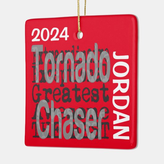 Tornado Chaser Buitengewone Aangepaste Keramisch Ornament (Links)
