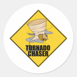Tornado Chaser Ronde Sticker