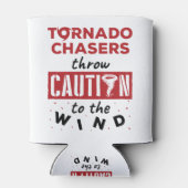 Tornado Chaser Storm die Funny Wind achtervolgt Blikjeskoeler (Achterkant)