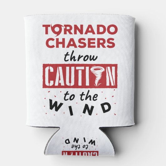 Tornado Chaser Storm die Funny Wind achtervolgt Blikjeskoeler (Achterkant)