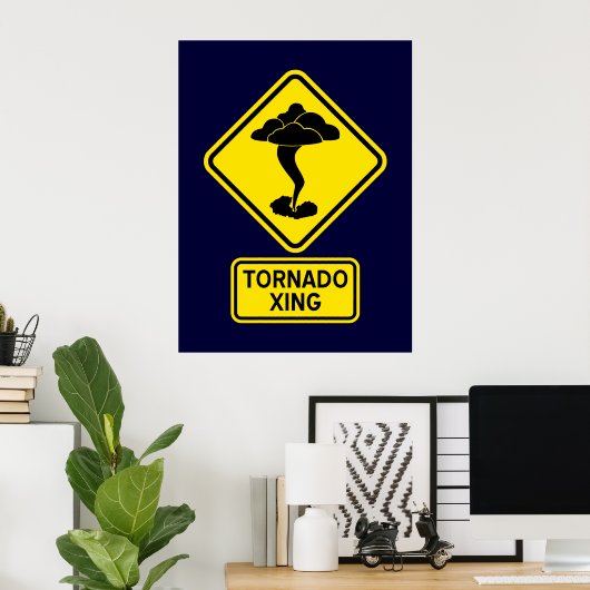 Tornado Crossing Poster (Thuiskantoor)