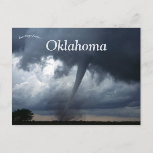 Tornado die in Oklahoma aankomt Briefkaart