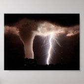 Tornado en bliksem poster (Voorkant)
