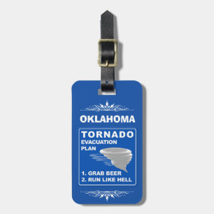 Tornado-evacuatieplan;-) Bagagelabel