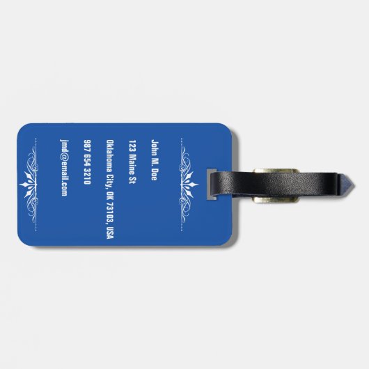 Tornado-evacuatieplan;-) Bagagelabel (Achterkant horizontaal)