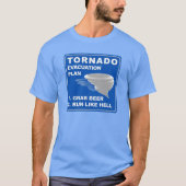 Tornado-evacuatieplan T-shirt (Voorkant)
