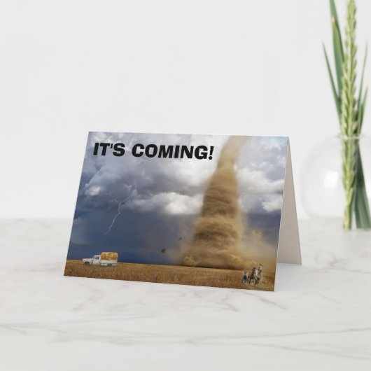 TORNADO FUNNY BIRTHDAY CARDS KAART (Voorkant)