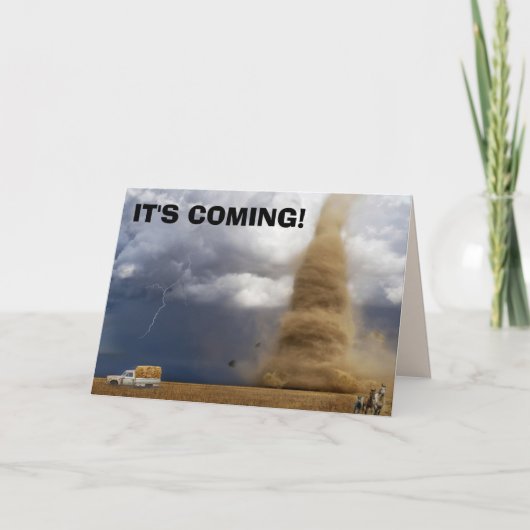 TORNADO FUNNY BIRTHDAY CARDS KAART (Voorkant)