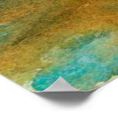 Tornado Fury abstracte waterverf schilderij Poster (Hoek)