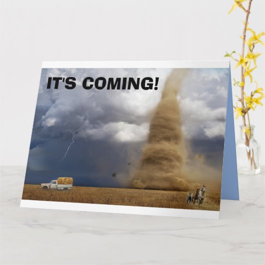 TORNADO GRAPPIGE VERJAARDAGSKAARTEN KAART (Gele Bloem)