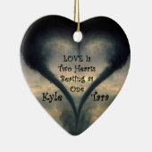 Tornado Heart Ornament met Names and Curlz font (Rechts)