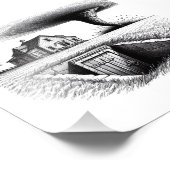 Tornado House Kelder met Kruis Foto Afdruk (Hoek)