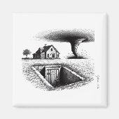 Tornado House Kelder met Kruis Magneet (Voorkant)