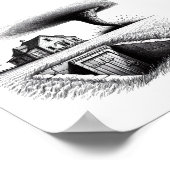 Tornado House Kelder met Kruis Poster (Hoek)