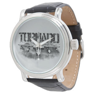 Tornado IDS Black  leder Horloge