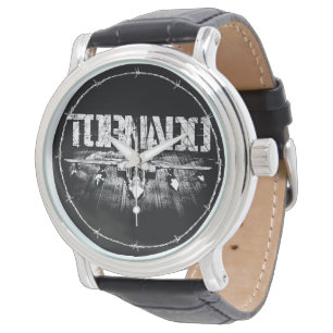 Tornado IDS Zwart  Leder Horloge